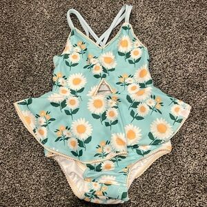 Floral one piece swimming